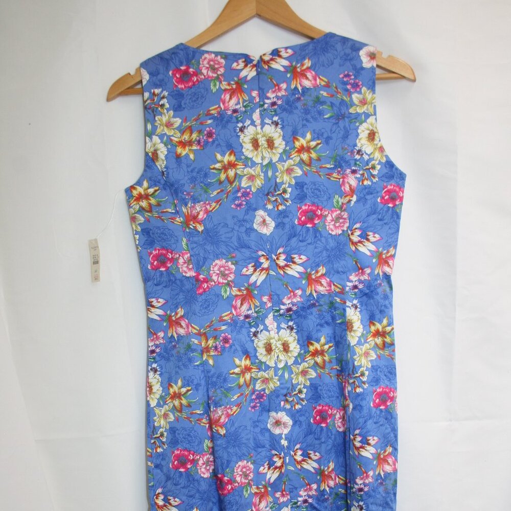 NWTS Talbots Springtime Cotton/Spandex Floral Shift Dress Size 6 - Picture 5 of 5